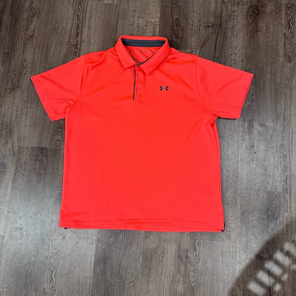 Under Armour Red Short Sleeve Polo